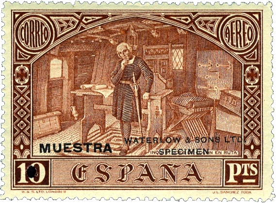 10 pesetas correo aéreo